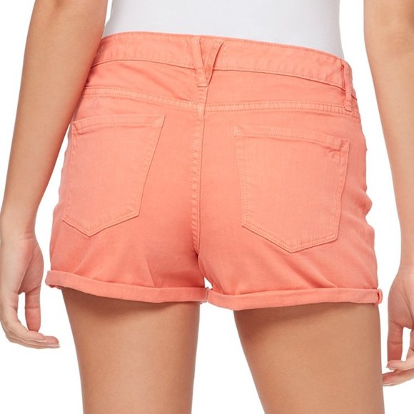WOMEN'S JESSICA SIMPSON SHORTS FOREVER LOW RISE WOMENS SIZE 27 JEAN SHORTS CORAL - Picture 3 of 7
